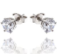 Orecchini Gazzola Punto Luce  in Oro bianco Zircone 2Z-OR-PL-W-GR6 - 2Z-OR-PL-W-GR6